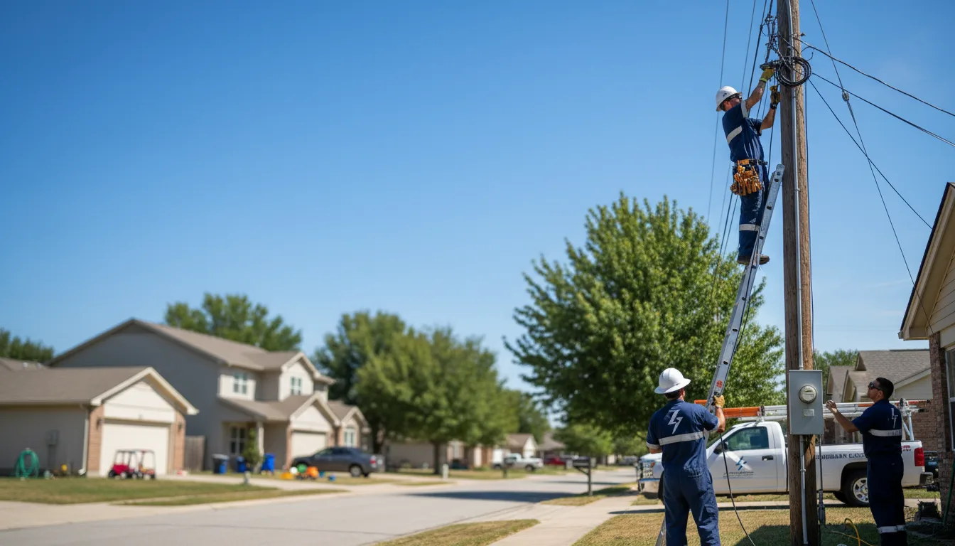Residential electrician providing installation services in Holy Cross, IA